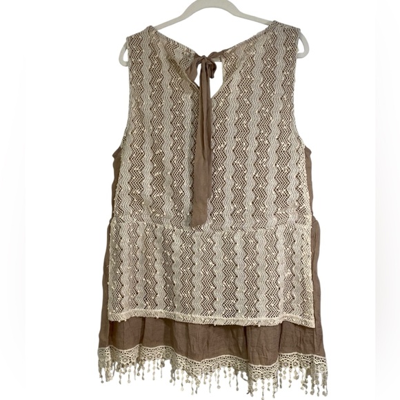 a’reve Sleeveless Lace and Crochet Tunic - Picture 3 of 7